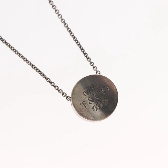 TIFFANY&Co. 1837 Concave Circle Necklace Ag925 Silver Auth SW1646 - Picture 4 of 14